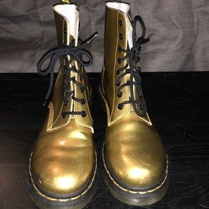 Gold Dr. Martens Size 10